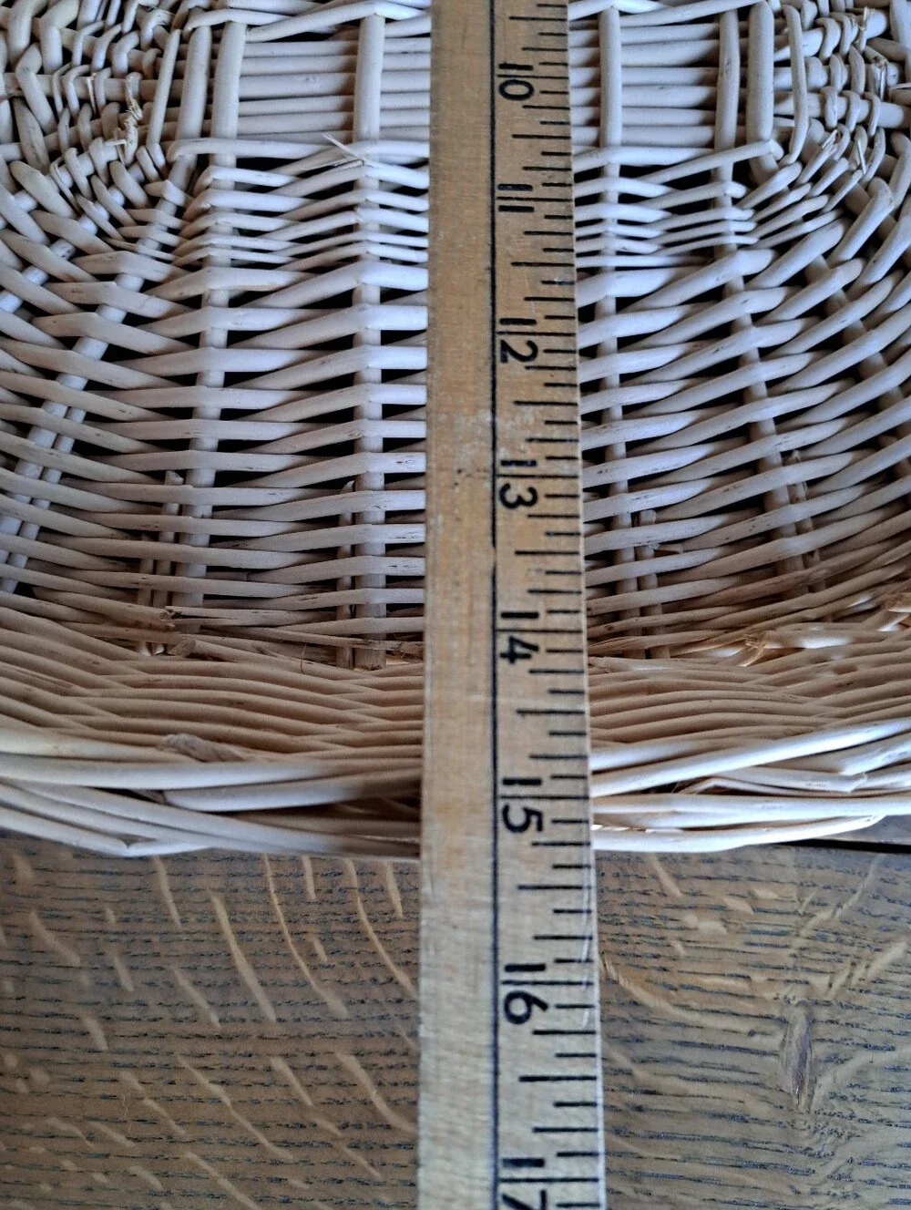 Oval Wicker Tray Basket with Handles Natural Tone